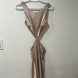 Hello Molly Champagne cut out dress